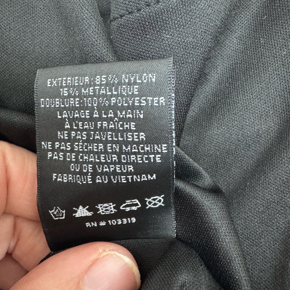 90’s Vintage Blondie nites black and bronze . Mini Dress with Lace Details - Picture 8 of 10